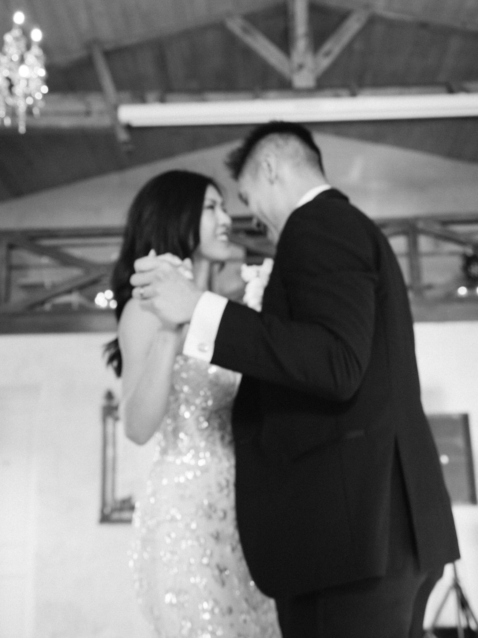 Chateau Gassies First Dance Couple Ballroom Chandelier Intimate