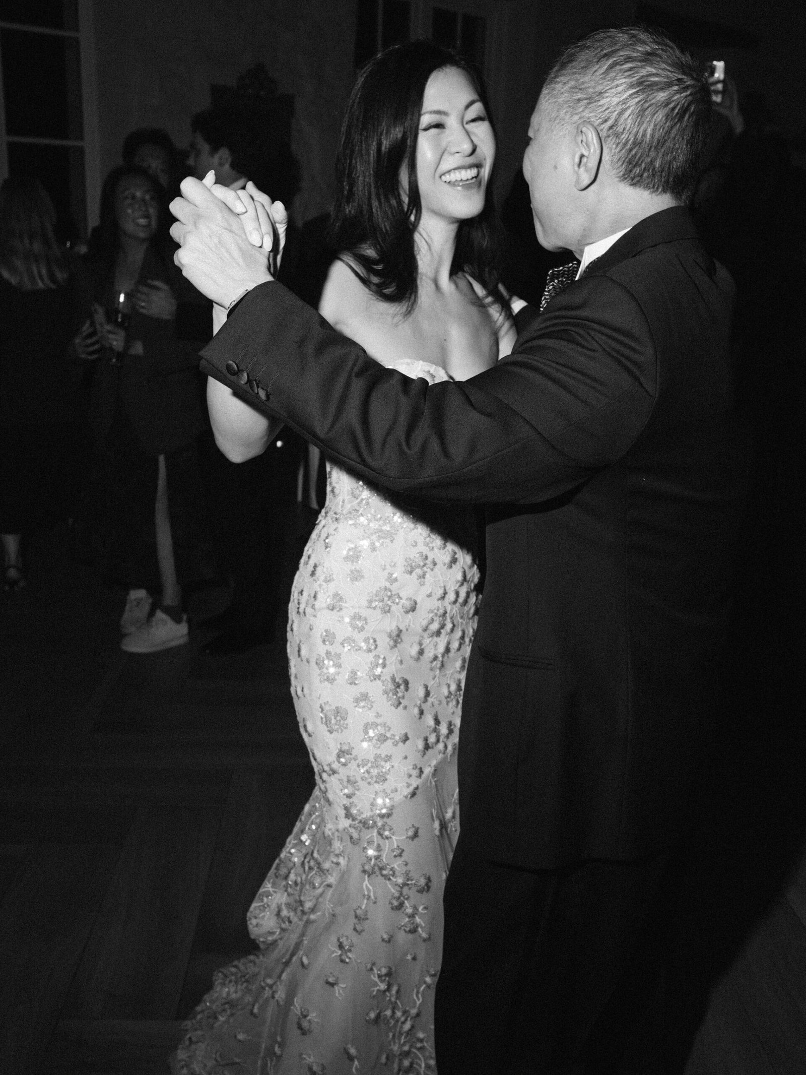 Chateau Gassies First Dance Couple Lace Gown Intimate Black White