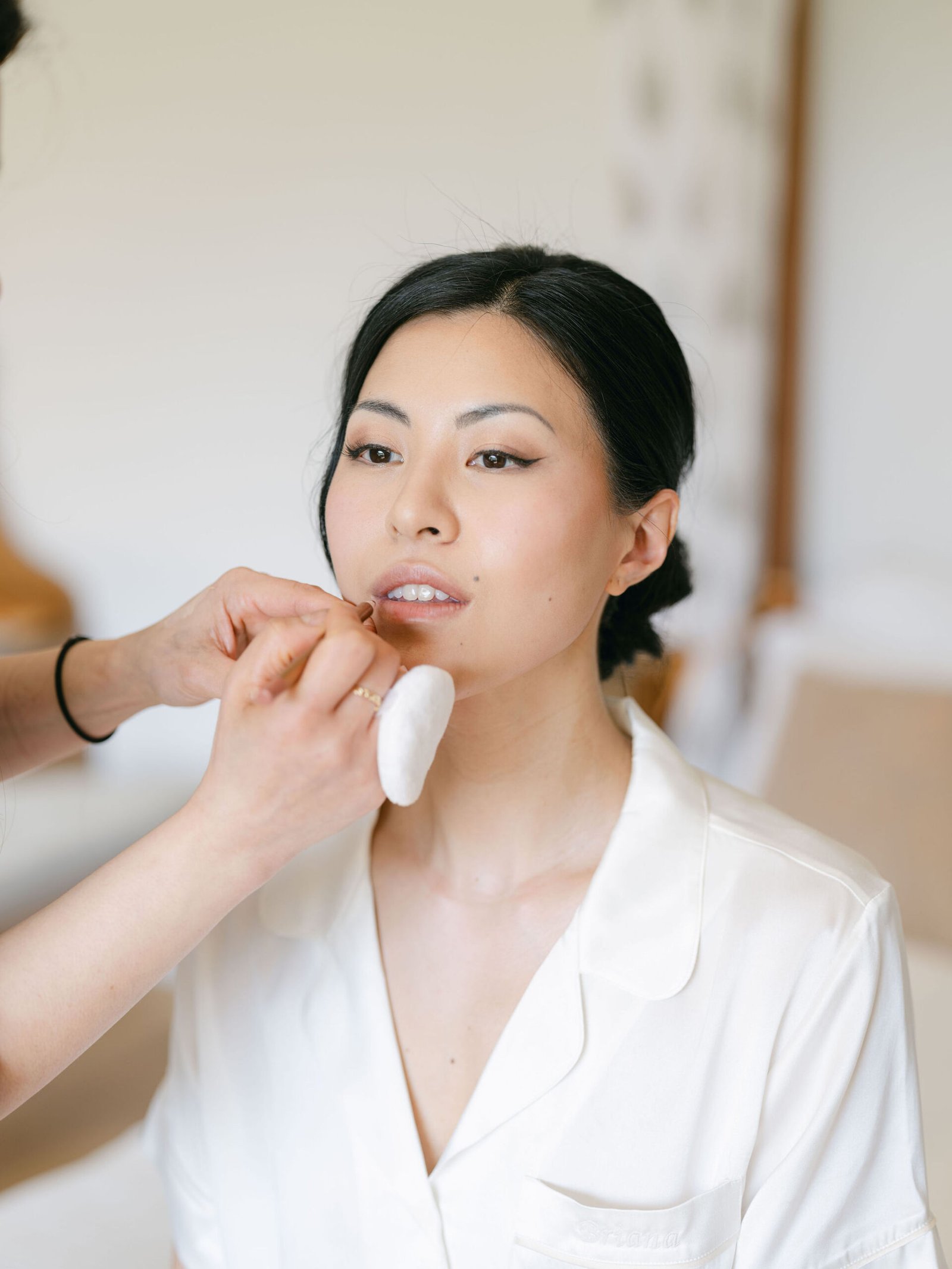 Chateau Gassies Getting Ready Bride Makeup Application Soft Natural Light