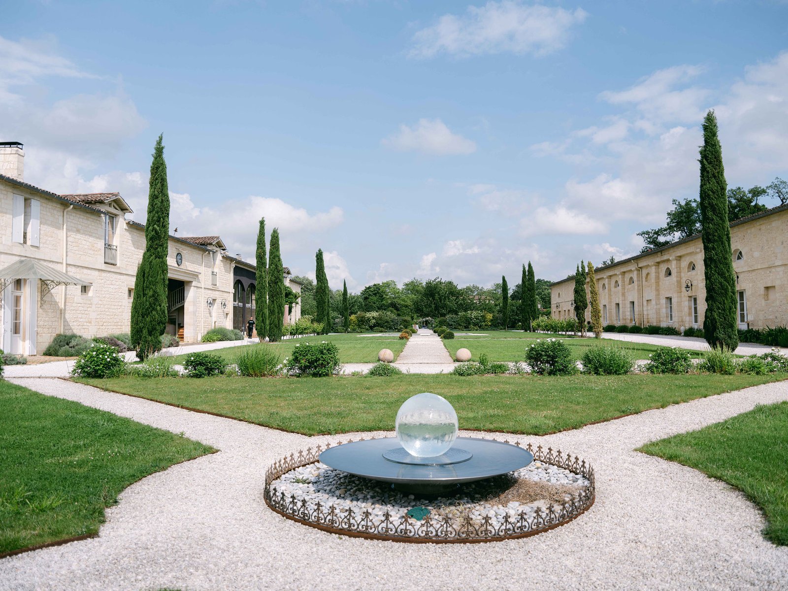 Gassie Chateau Venue French Gardens Cypress Fountain Elegant Estate